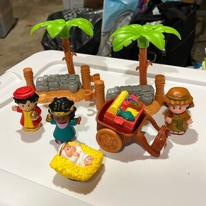 8 Little People figures from the Christmas Nativity Set